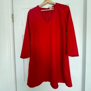 Red long sleeve dress